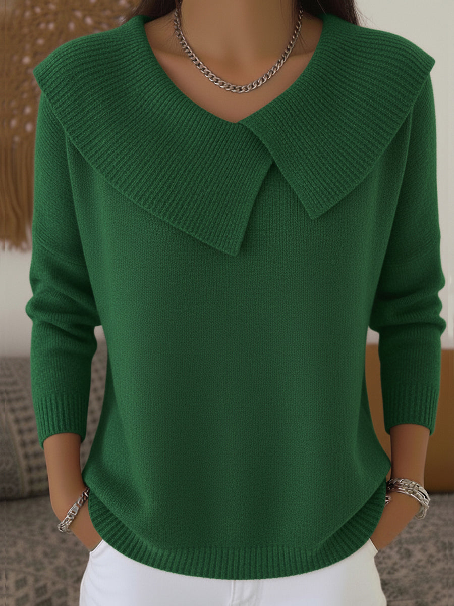 Susan Collared Knit Sweater