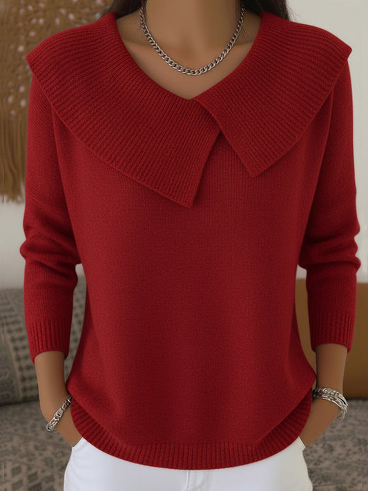 Susan Collared Knit Sweater