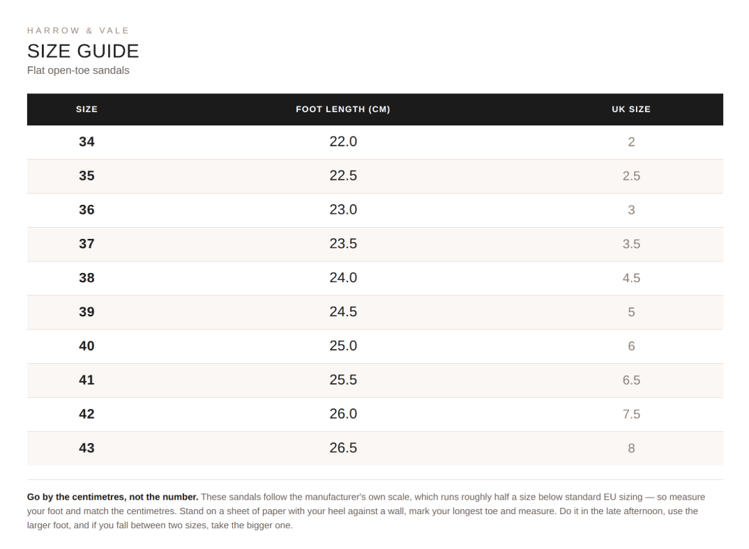 Size guide