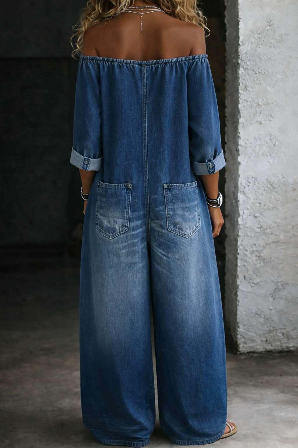 Elena | Off-the-shoulder jumpsuit with long sleeves