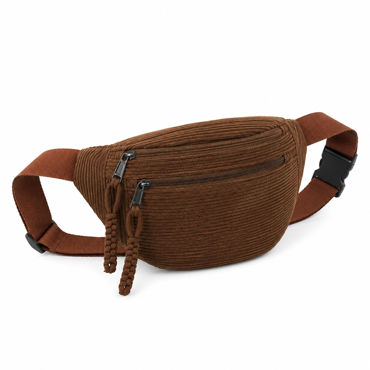 Petra ribbed corduroy crossbody bag with tassel details