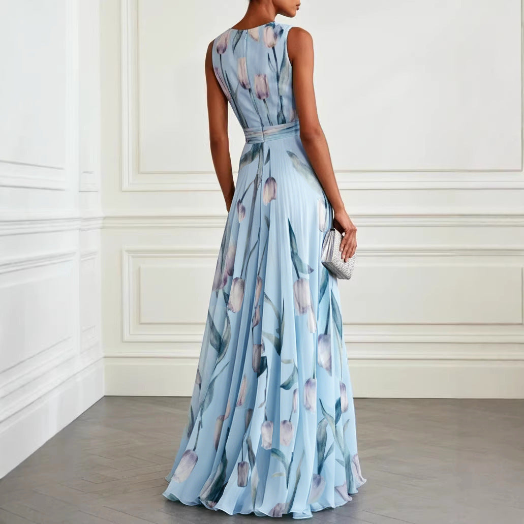 Aura | Flowing Maxi Dress with V-Neck