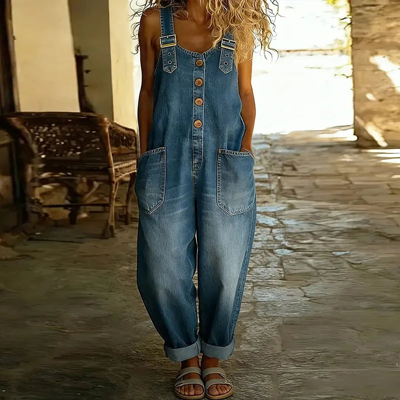 Mae | Vintage denim overalls with adjustable straps