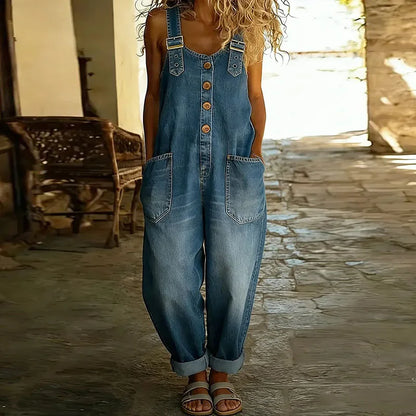 Mae | Vintage denim overalls with adjustable straps
