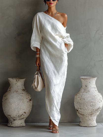 Elise™ | Elegant and asymmetrical maxi dress