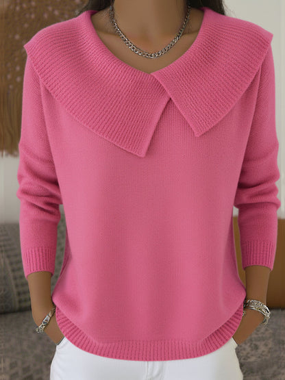 Susan Collared Knit Sweater