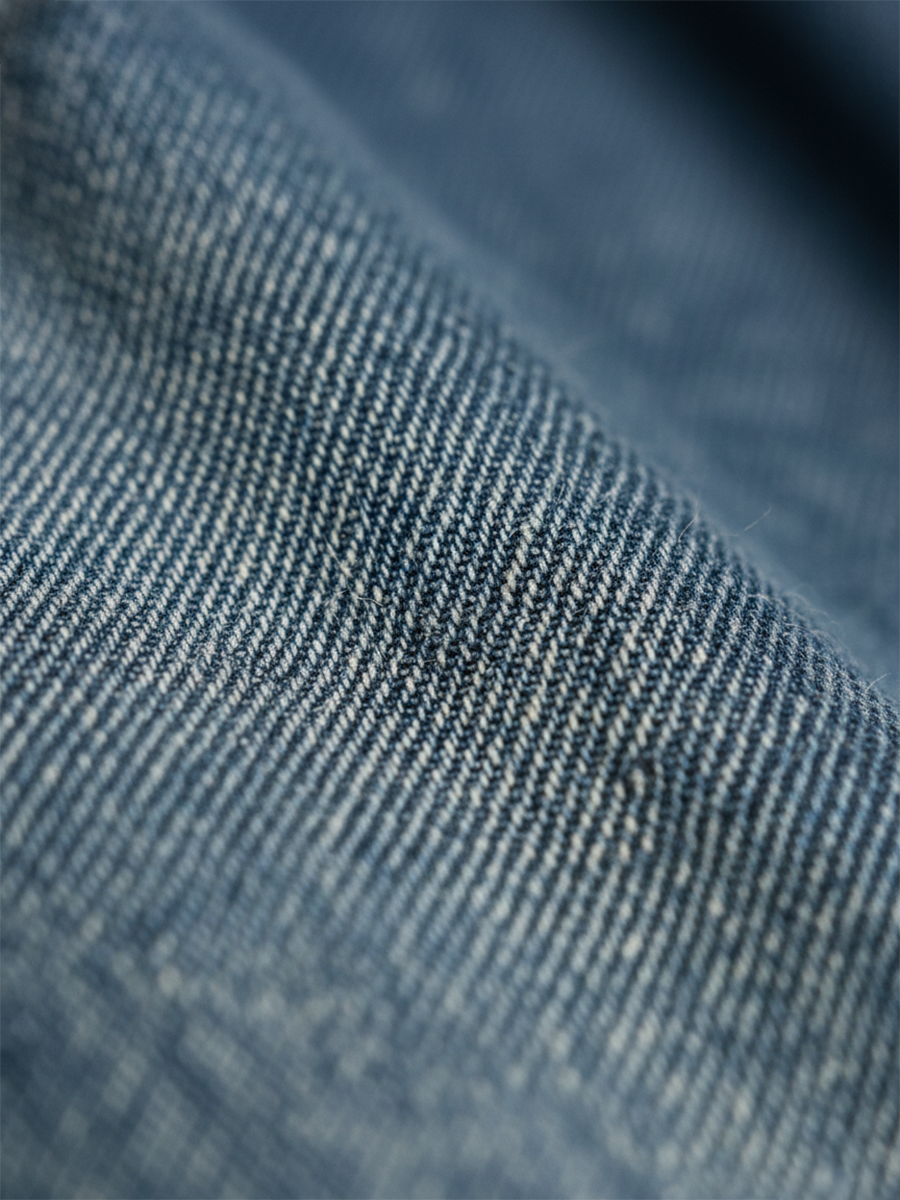 Karen | Vintage Washed Denim Long Dress with a Soft Cotton Touch