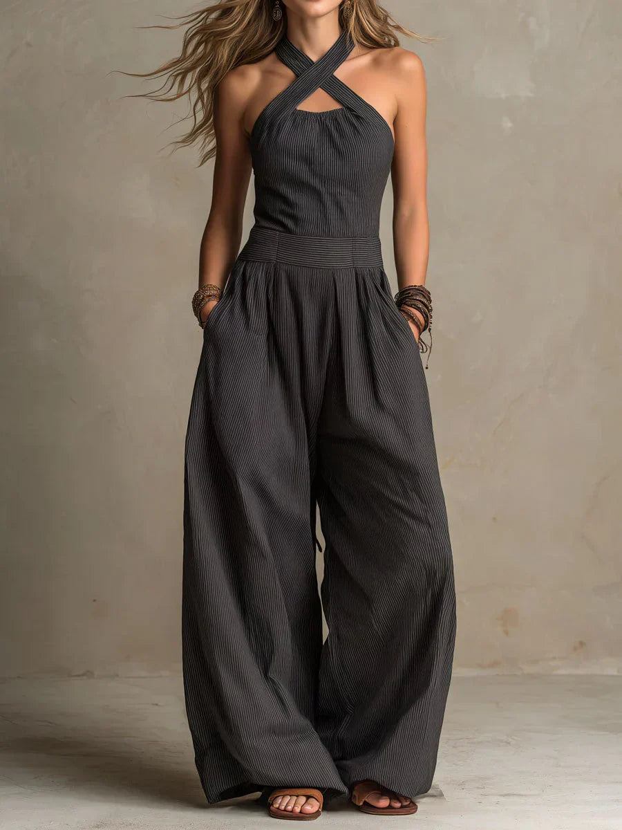 Bianca | Jumpsuit with an Elegant Criss-Cross Neckline