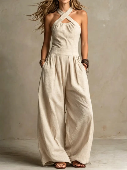 Bianca | Jumpsuit with an Elegant Criss-Cross Neckline