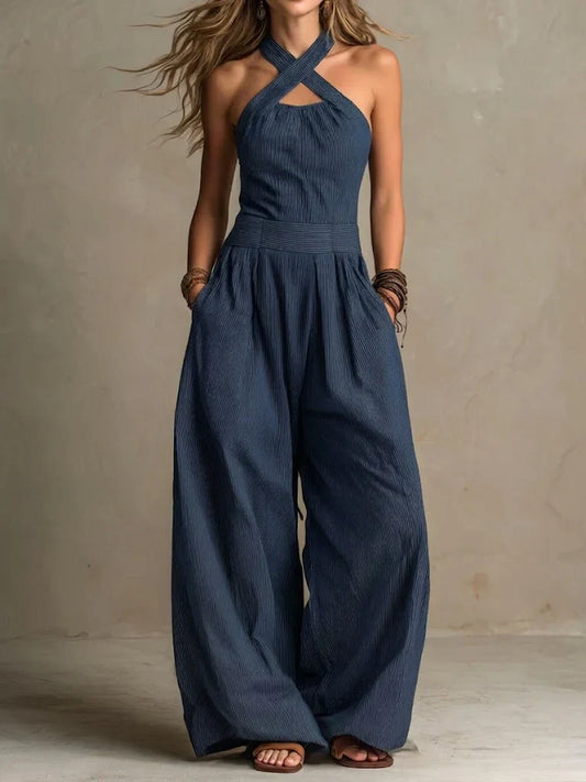 Bianca | Jumpsuit with an Elegant Criss-Cross Neckline