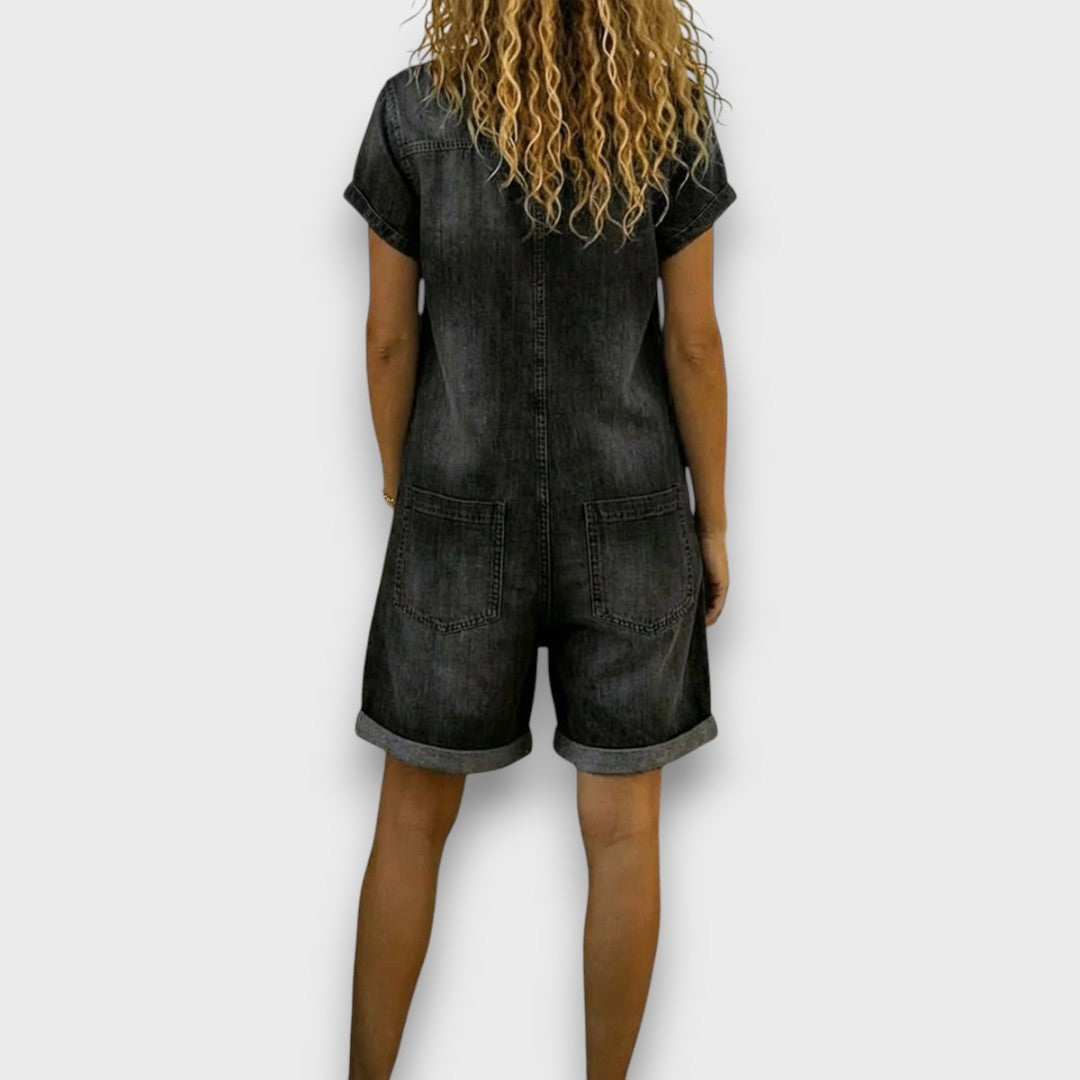 Joan | Vintage denim-effect shorts