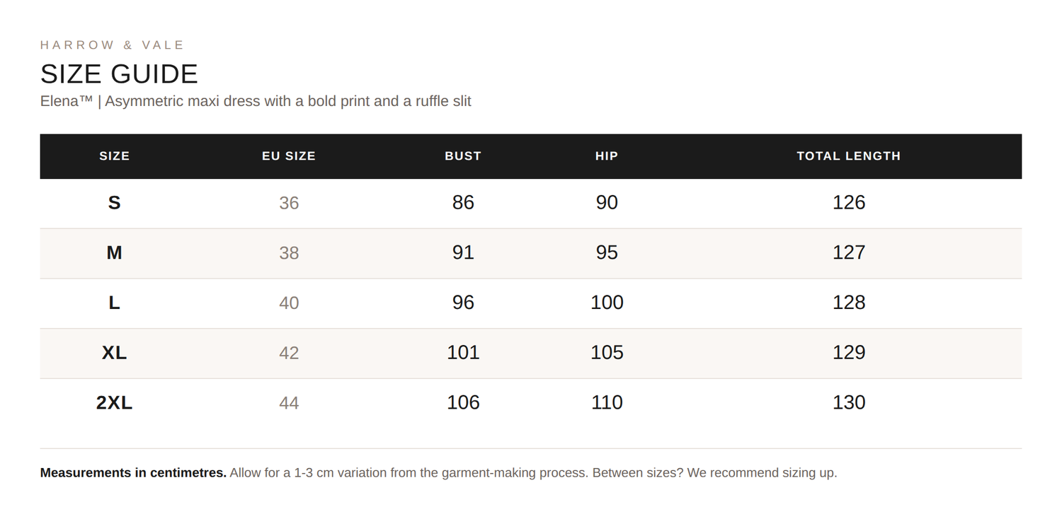 Size guide
