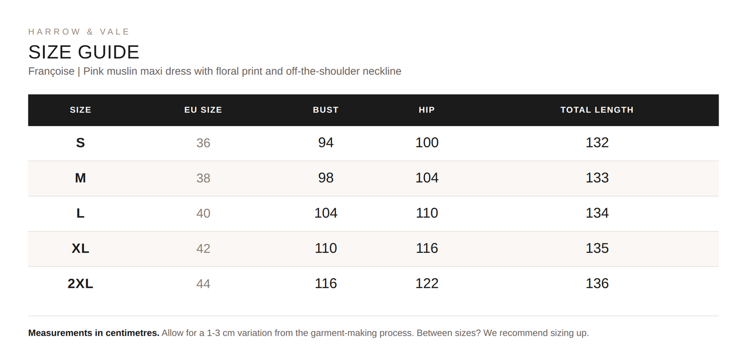 Size guide